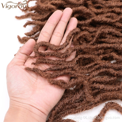 Vigorous 6 Colors Hot Sales Top Quality Soft Synthetic Braids for African American Women Messy Faux Locs Curly Crochet Braid